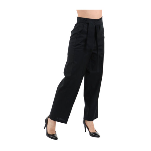 Emme Marella Pantaloni Pantalone Donna leggero con fusciacca Nero P24-EMME MARELLALOVER-016-40 - Francavilla Moda